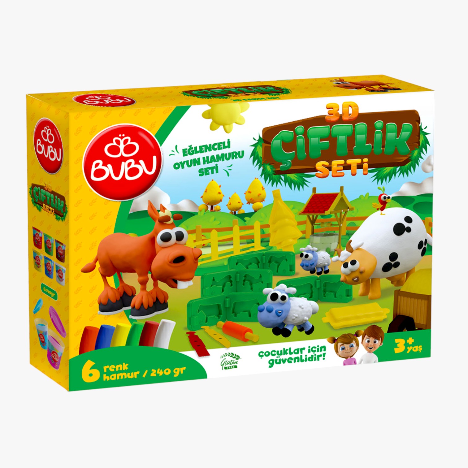 BUBU SET PLASTELINA-3D FARMA